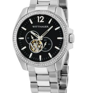 WITTNAUER MEN’S CHRONOGRAPH BLACK DIAL WATCH WN3029