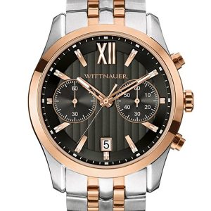 WITTNAUER MEN’S QUARTZ BLACK DIAL WATCH WN3035