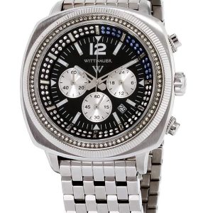 WITTNAUER MEN'S CHRONOGRAPH BLACK DIAL WATCH WN3061