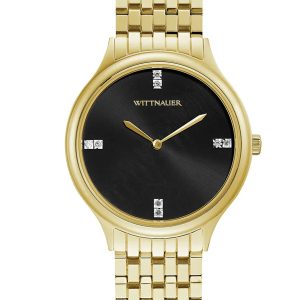 WITTNAUER WOMEN’S BLACK TIE BLACK DIAL WATCH WN4098