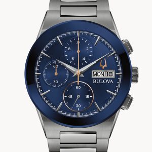 MEN’S BULOVA MILLENNIA BLUE DIAL WATCH 98C143