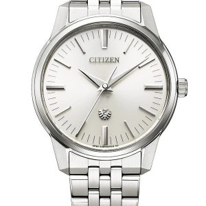 CITIZEN STAINLESS STEEL SILVER DIAL WATCH AQ6100-56A