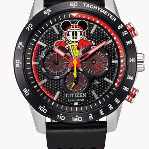CITIZEN MICKEY RACER BLACK DIAL MEN’S WATCH CA4439-07W