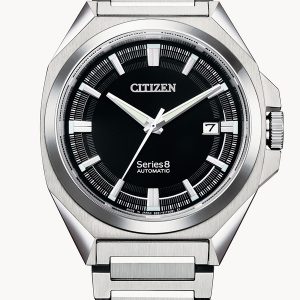CITIZEN SERIES 8 AUTOMATIC BLACK DIAL WATCH NB6010-81E