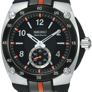 SEIKO SPORTURA QUARTZ CHRONOGRAPH BLACK DIAL WATCH SRK025