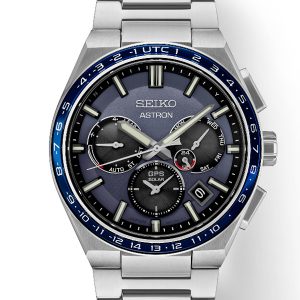 SEIKO ASTRON GPS SOLAR TITANIUM BLUE DIAL WATCH SSH109