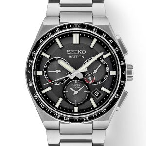 SEIKO ASTRON GPS SOLAR TITANIUM BLACK DIAL WATCH SSH111