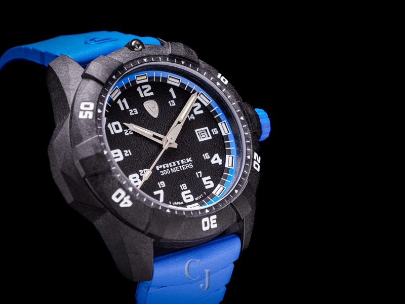 PROTEK DIVE SERIES 1003B BLACK DIAL W/ BLUE STRAP WATCH PT1003B - Image 5