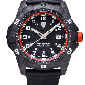 PROTEK DIVE SERIES 1004 BLACK DIAL W/ ORANGE ACCENTS WATCH PT1004