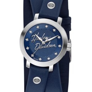 WOMEN’S BULOVA HARLEY-DAVIDSON CRYSTAL DOUBLE WRAP 76L189