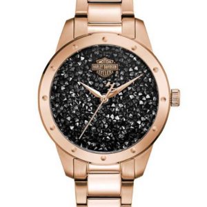 WOMEN’S BULOVA HARLEY-DAVIDSON CRYSTAL ROCK SPARKLES 77L108