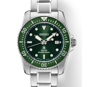 SEIKO PROSPEX GREEN DIAL SOLAR DIVER WATCH SNE583