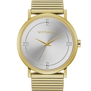 WITTNAUER MEN’S DIAMOND ACCENT GOLD-TONE WATCH WN3102