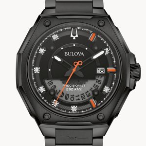 BULOVA MARC ANTHONY PRECISIONIST BLACK DIAL MENS WATCH 98D183