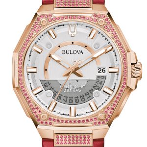 BULOVA PRECISIONIST SERIES X PAVE RUBY WATCH 98J123