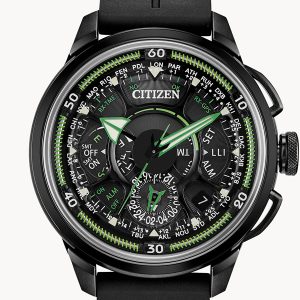 CITIZEN SATELLITE WAVE BLACK DIAL WATCH CC7005-16E