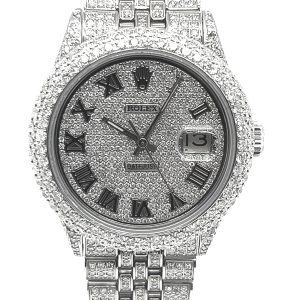ROLEX DATEJUST DIAMOND ICED OUT 36 MM JUBILEE BAND 1603