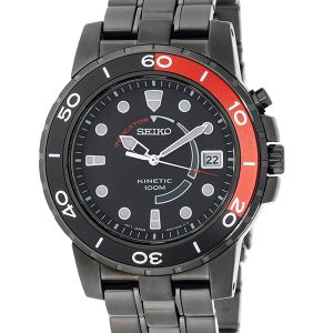 SEIKO KINETIC BLACK ION BLACK DIAL SKA389