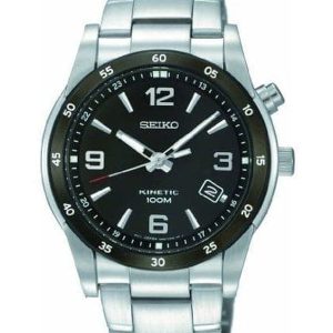 SEIKO KINETIC BLACK DIAL MEN’S WATCH SKA505