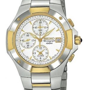 SEIKO COUTURA CHRONOGRAPH WHITE DIAL WATCH SNA410