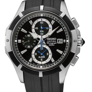 SEIKO COUTURA CHRONOGRAPH BLACK DIAL WATCH SNAF13