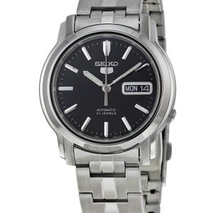 SEIKO 5 AUTOMATIC BLACK DIAL WATCH SNKK71