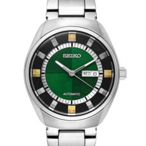 SEIKO RECRAFT AUTOMATIC GREEN DIAL WATCH SNKN77