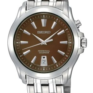 SEIKO PERPETUAL CALENDAR BROWN DIAL WATCH SNQ119