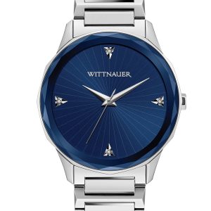 WITTNAUER DIAMOND ACCENT WATCH W/ BLUE DIAL WN3103