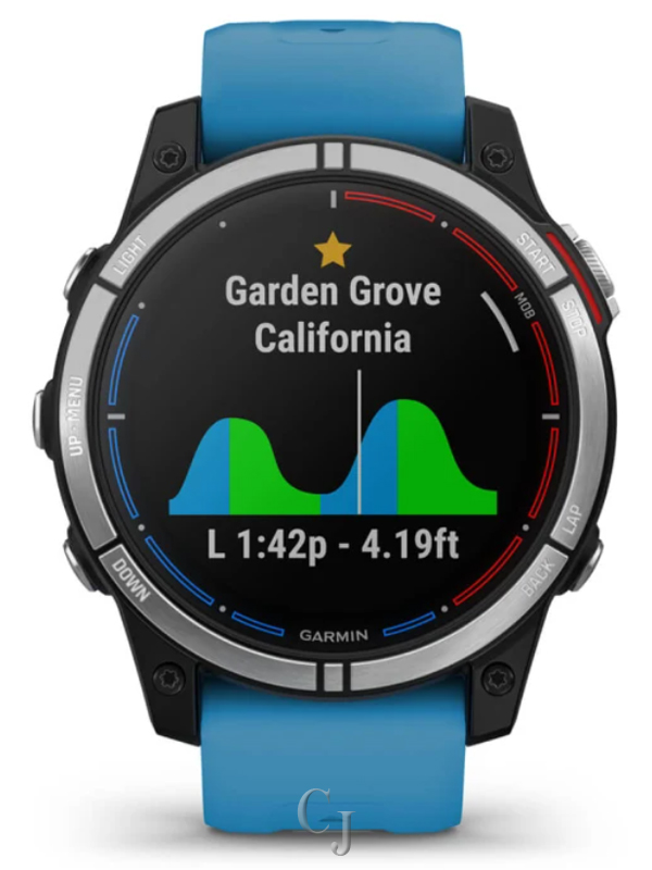 GARMIN QUATIX 7 STANDARD EDITION MARINE GPS SMARTWATCH W/BLUE SILICONE BAND 010-02540-60