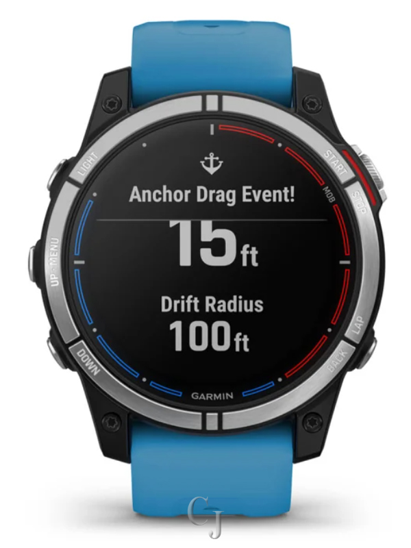GARMIN QUATIX 7 STANDARD EDITION MARINE GPS SMARTWATCH W/BLUE SILICONE BAND 010-02540-60 - Image 5