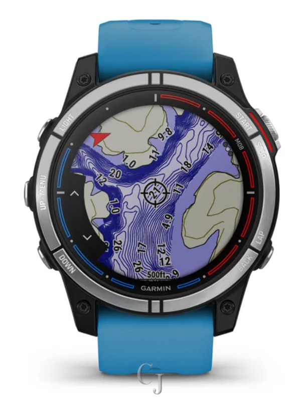 GARMIN QUATIX 7 STANDARD EDITION MARINE GPS SMARTWATCH W/BLUE SILICONE BAND 010-02540-60 - Image 7