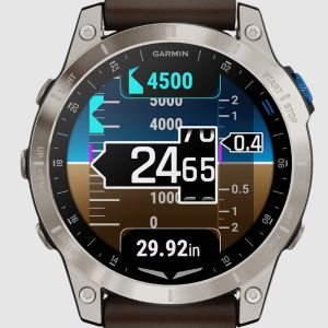 GARMIN D2 MACH 1 AVIATOR SMARTWATCH W/ OXFORD BROWN LEATHER BAND WATCH 010-02582-54