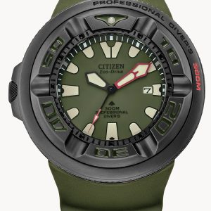 CITIZEN PROMASTER DIVE GREEN DIAL POLYURETHANE STRAP WATCH BJ8057-09X
