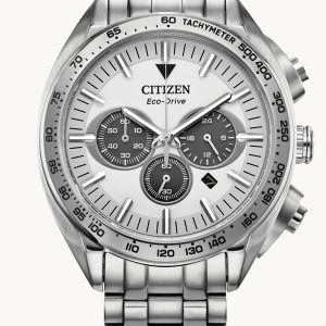 CITIZEN ECO-DRIVE CARSON SILVER-TONE DIAL WATCH CA4540-54A