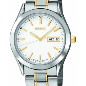 SEIKO TWO-TONE WHITE DIAL MEN’S WATCH SGFA05