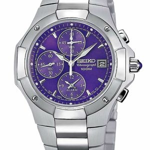 SEIKO COUTURA ALARM CHRONOGRAPH BLUE DIAL WATCH SNA343