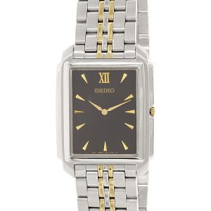 SEIKO STAINLESS STEEL BLACK DIAL WATCH SUJ895