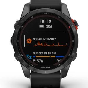 GARMIN FENIX 7S SOLAR SLATE GRAY W/ BLACK BAND SMARTWATCH 010-02539-12