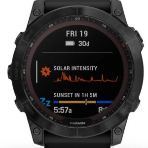 GARMIN FENIX 7X SAPPHIRE SOLAR BLACK DLC TITANIUM W/ BLACK BAND SMARTWATCH 010-02541-22
