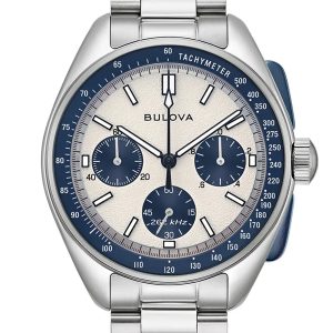 BULOVA ARCHIVE SERIES LUNAR PILOT WHITE DIAL WATCH 98K112