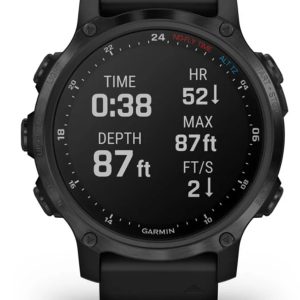 GARMIN DESCENT MK2S CARBON GRAY DLC W/ BLACK SILICONE BAND 010-02403-03