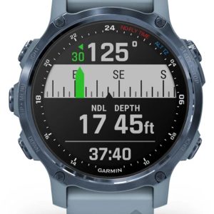 GARMIN DESCENT MK2S MINERAL BLUE W/ SEA FOAM SILICONE BAND 010-02403-06