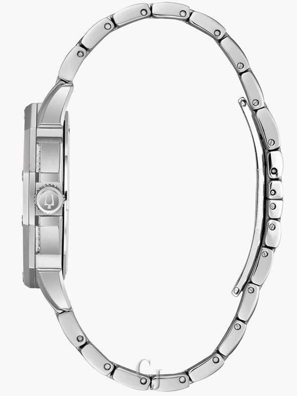 BULOVA CRYSTAL OCTAVA SILVER DIAMOND STAINLESS STEEL WATCH 96C134 - Image 3