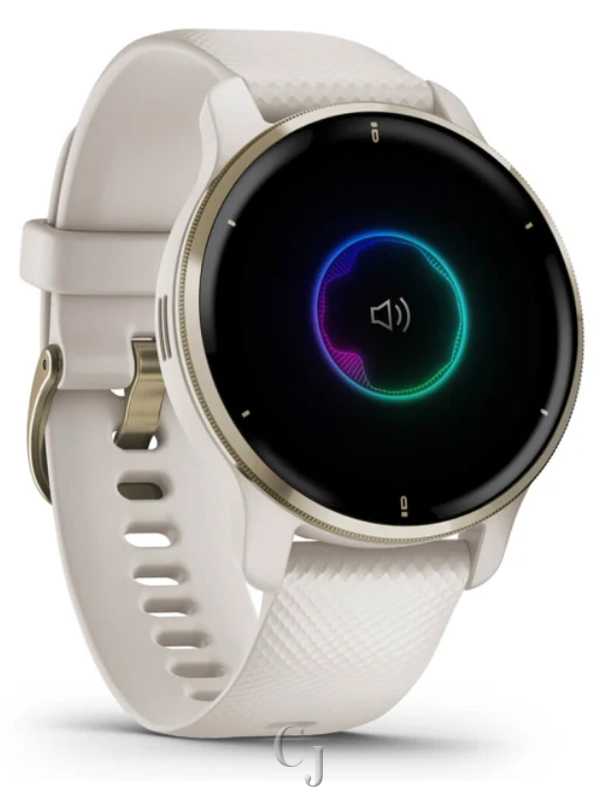 GARMIN VENU® 2 PLUS CREAM GOLD STAINLESS STEEL BEZEL W/ IVORY CASE AND SILICONE BAND 010-02496-02 - Image 5