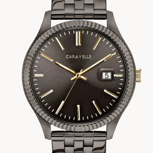 CARAVELLE BY BULOVA DRESS GRAY DIAL STAINLESS STEEL BRACELET WATCH 45B149