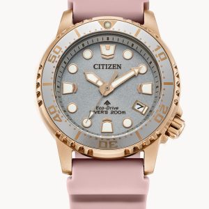 CITIZEN PROMASTER DIVE SILVER-TONE DIAL POLYURETHANE STRAP WATCH EO2023-00A