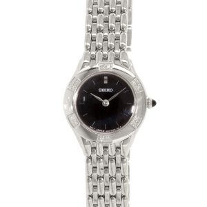 SEIKO WOMEN'S DIAMOND STAINLESS STEEL WATCH SUJC45