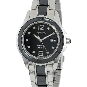 SEIKO COUTURA BLACK DIAL WOMEN'S WATCH SXDF01