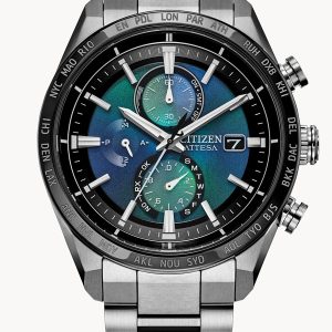 CITIZEN ATTESA BLUE DIAL ATOMIC TIMEKEEPING / SUPER TITANIUM WATCH AT8188-64L
